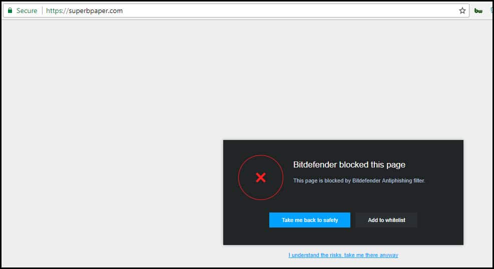 block phishing websites